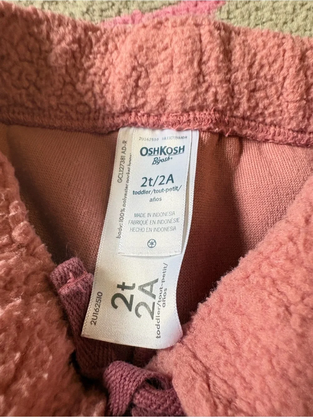 Oshkosh B’Gosh Sherpa Sweatpants Toddler Girls 2T